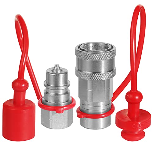 1/4" Ag ISO 5675 Hydraulic Quick Connect Pioneer Style Couplers & 1/4