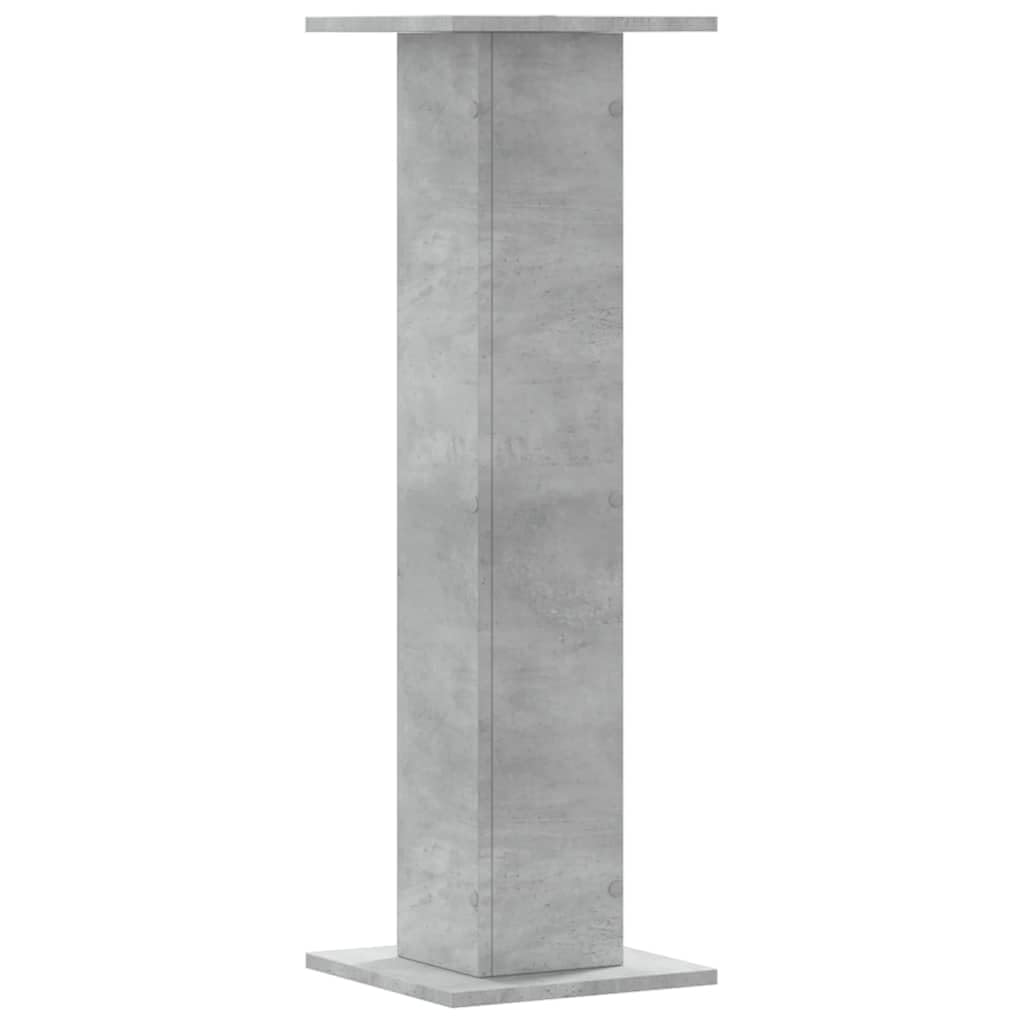 Zestaw 2 stojaków na rośliny, szary beton, 30 x 30 x 95 cm, stojak na kwiaty z materiału drewnopochodnego do salonu i na balkon