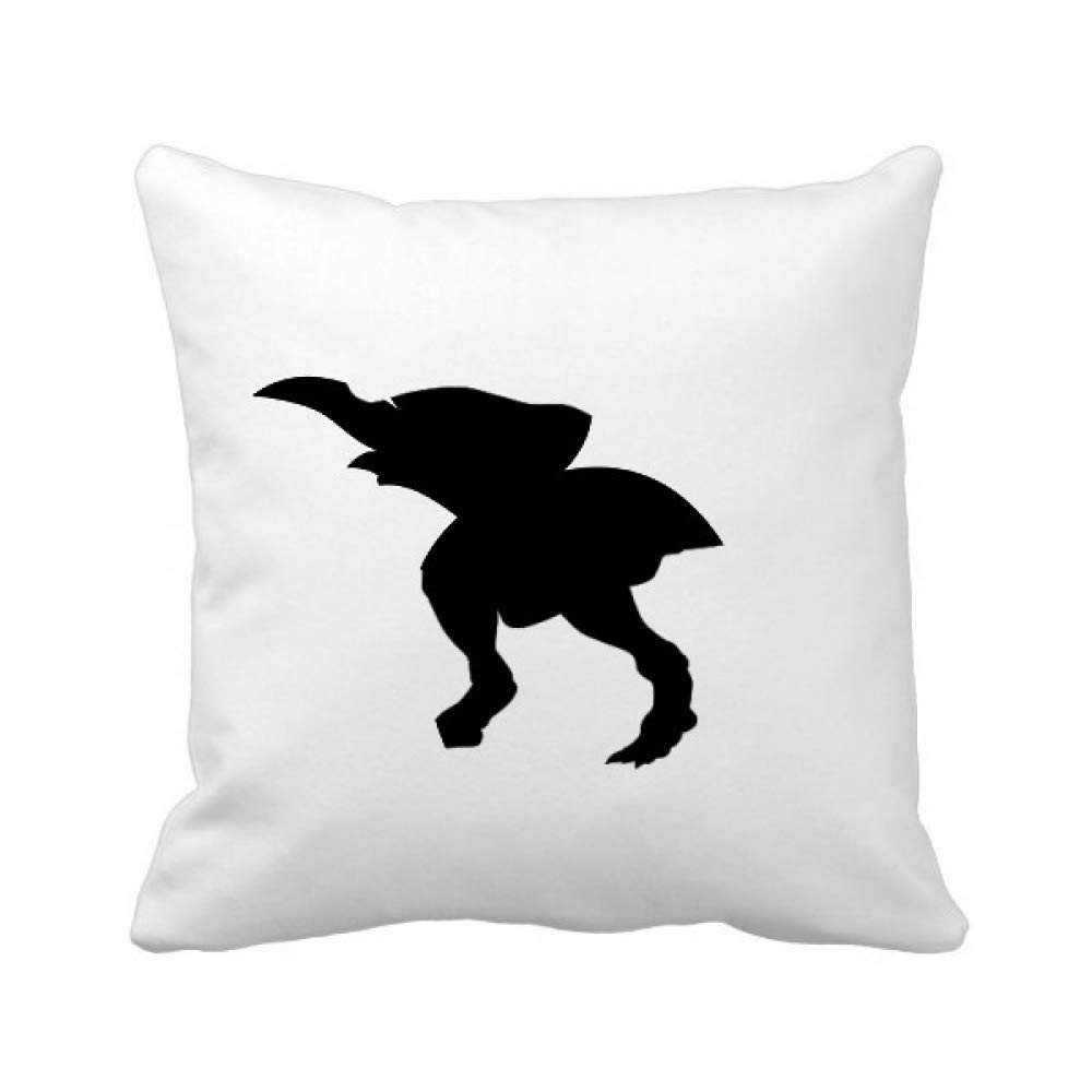 Coussin os de dinosaure silhouette texture frisee pour decoration elegante