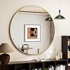 Amazon.com: VETROVUE Gold Round Mirror, 24 Inch Bathroom Mirror with ...