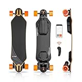 Exway Flex Belt Electric Skateboards with Remote, Top Speed of 25 Mph, 17miles Range, Flexible Tri-Laminate Deck, IP55 Waterproof, Electric Longboard for Adults & Teens