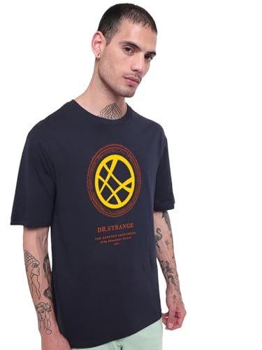 Bewakoof Men's Letter Print Oversized Fit T-Shirt