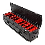 DU-HA Tote, Black Truck Storage Box | Heavy-Duty, Portable Rolling Tool Box or Gun Case for SUV's, Vans, Pickup Trucks, and More | 53 in x 15 in x 15 in | Includes Slide Bracket and Dividers | 70114