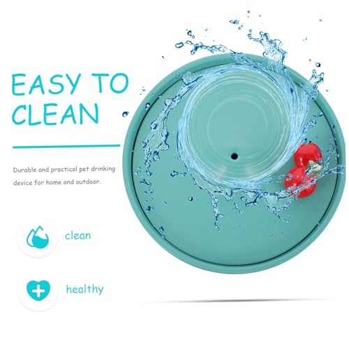 Fuente de agua para gatos cerámica automática USB verde miniatura 2