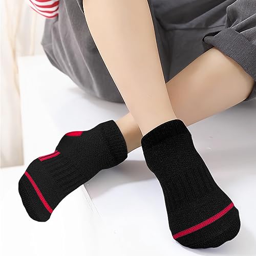 Bemeol Boys Socks 18 Pairs Boy Ankle Socks Soft Athletic Running Sports Low Cut Breathable Casual Sock for Little Big Kids4