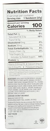 So Delicious Dairy Free Coconut Milk Frozen Dessert Sandwich thumb #5