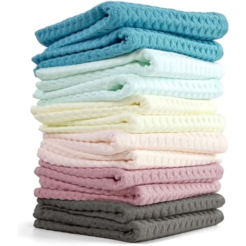 Cleanbear Cotton Waffle Washcloths Set Cover