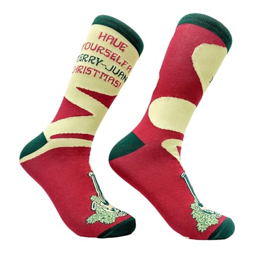 Men's Have Yourself A Merry Juana Christmas Socks Funny Xmas Weed Footwear