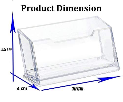 Image of DAHSHA 1 - Tier Premium Acrylic Transparent Crystal-Clear Visiting Business Card Holder /Display Stand Desk Organizer For Office Table