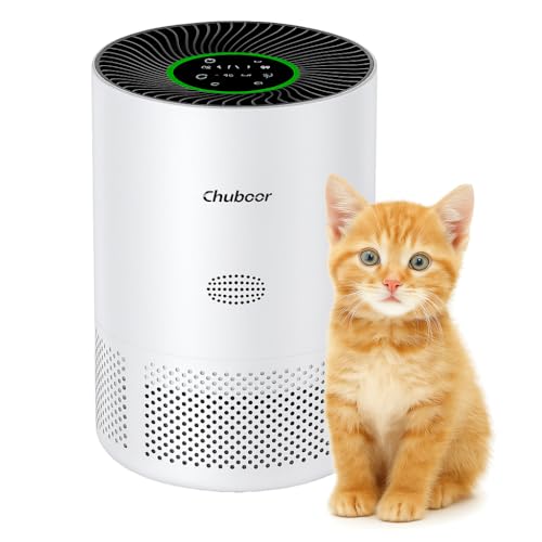 Chuboor Air Purifiers for Home Large Rooms up to 1200ft², H13 True HEPA Air Purifiers for Bedroom Dorm Room Pets with Timer, Air Purifier Cleaner for Dust,Smoke,Odor,Dander,Pollen, Wildfire Smoke