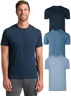 True Classic Mens T-Shirts – Short Sleeve Crew Neck T Shirts for Man, Cotton Blend Plain Novelty Men...