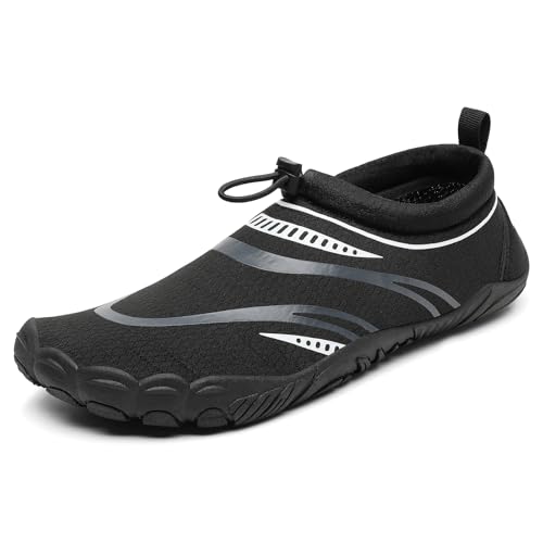 Mishansha Zapatos de Agua Hombre Mujer Secado Rápido Negro 39 EU