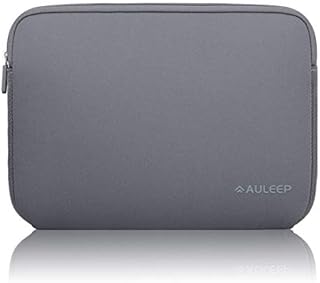 AULEEP Laptop Sleeves, 13-14 Inch Neoprene Notebook Computer Pocket Tablet Carrying sleeve/Water-Resistant compatible laptop sleeve for Acer/Asus/Dell/Lenovo/HP, Grey