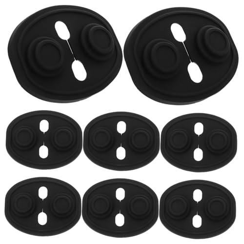 PRETYZOOM 8pcs Silicone Car Door Lock Latch Protector Cover Self Adhesive Silent Automotive Stopper for Vehicle Door Lock Guard Black