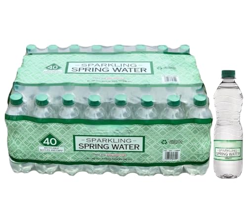 Sparkling Spring Water 40 Bottles x 500ml Case Bottled Water Multipack Refreshing Hydration Pack for Everyday Use By Red Rainbow