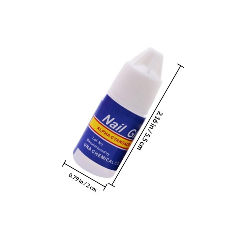 Healifty 5 Pcs Nail Glue for Rhinestones and Acrylic Nails Acid Professional Adhesive with Super Viscosity and Odorless Suitable for Portable Manicure Tool