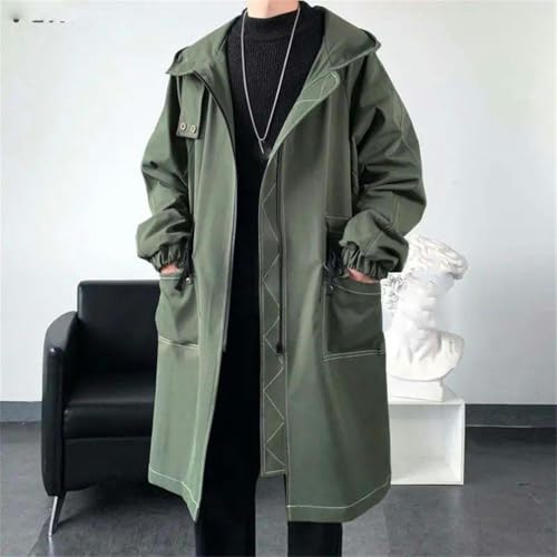 Chaqueta de manga larga con capucha para hombre estilo casual liso 3