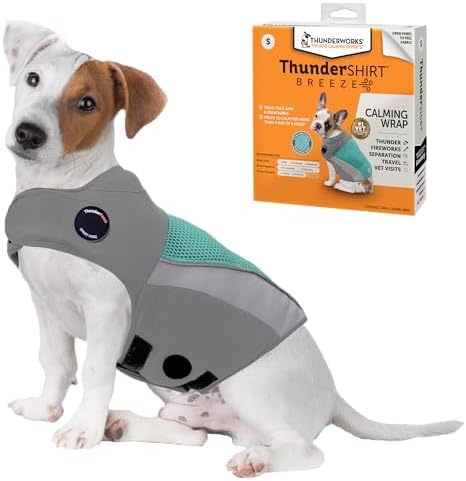 ThunderShirt Breeze for Dogs, Small, Aqua, Extra Breathable Mesh ...