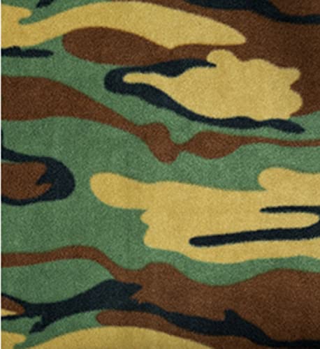 Tissu polaire imprimé camouflage jungle de 10m pour vêtements chauds et plaids
