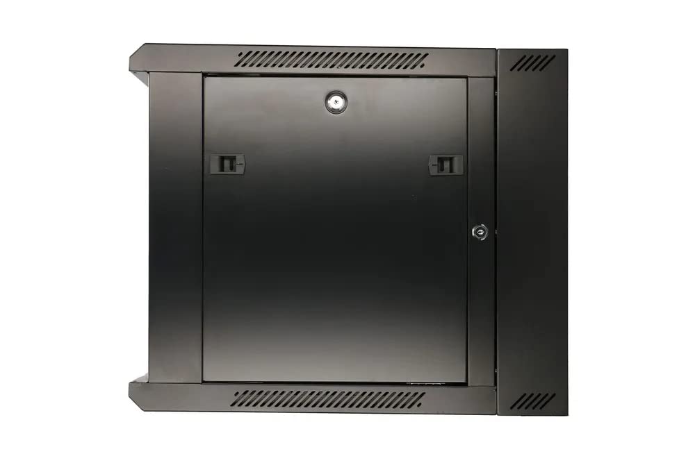 Extralink Baie de Brassage 19 Pouces 12U Armoire réseau 600mm Profondeur Porte Verre trempé Noir