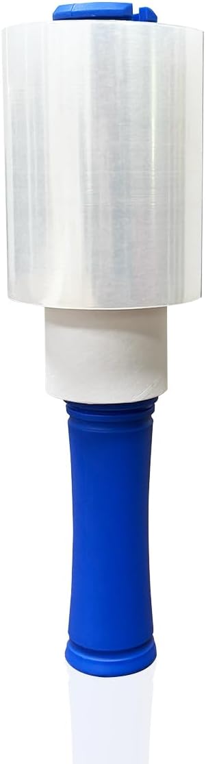 Stretch Film with Handle 4"x 500ft Plastic Wrap Roll for Moving Shipping