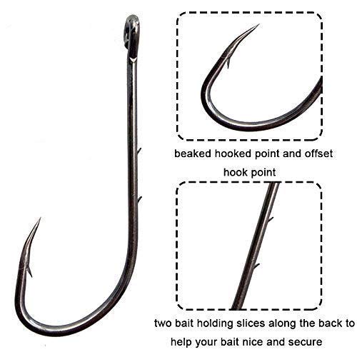 Circle Fishing Hooks Kit, Octopus Baitholder Fish Hooks Wide Gap Offset Hooks With Tackle Box For Freshwater Bass Trout Catfish Panfish Crappie Bluegill #TOP5