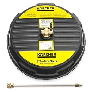 Kärcher Pressure Washer Surface Cleaner 15″, Quick Connect, 2600-3200 PSI, Ideal for Driveways, Patios, Decks, Sidewalks