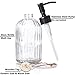 YCOLL Glass Soap Dispenser Refillable Wash Hand Liquid Dish Detergent Shampoo Lotion Bottle with Oil Rubbed Bronze Pump Holder Ideal for Bathroom Countertop Kitchen