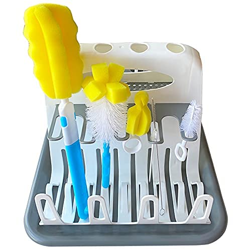 Movebo Baby Milk Bottles Drying Rack Portable Cleaning Dryer Storage Holder Multi-Layer Detachable With Drain Tray Drying Rack For Kids #TOP2