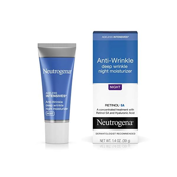 Neutrogena-Ageless-Intensives-Anti-Wrinkle-Retinol-Cream-with-Hyaluronic-Acid-Night-Moisturizer-Cream-with-Retinol-Vitamin-E-Glycerin-Hyaluronic-Acid-and-Shea-Butter-14-oz Neutrogena Ageless Retinol Cream - Anti-Wrinkle Night Moisturizer with Hyaluronic Acid, Vitamin E & Shea Butter, 1.4 oz