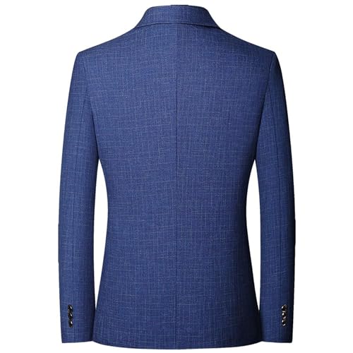 Men's Plaid Casual Suit Jacket Two Button Lightweight Sport Coat Slim Fit Business Formal Dress Blazer Jacket3