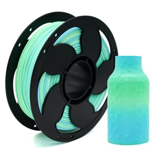 Matte Gradient Rainbow Blue Green PLA Filament 1.75mm High Speed 500mm/s 3D Printer Filament, PLA 3D Printing Filament 1kg (2.2lbs) Spool Neatly Wound Perfectly Hide The Layer Line