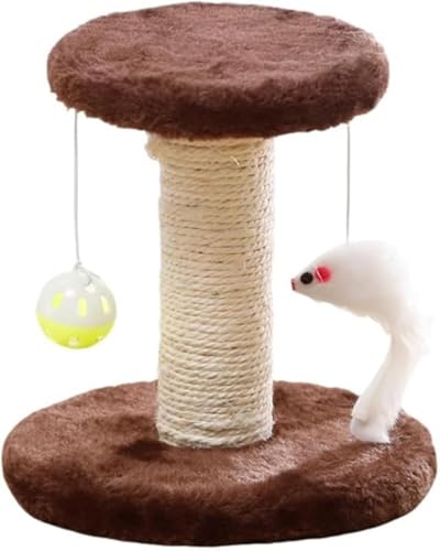 Xiraivke 小型キャットタワー 子猫用爪研ぎ機能付き ケージ取り付け・置き型両用 踏み台・ステップ付き 猫パンチおもちゃ搭載 コンパクト設計で飼育ケージ・サークルに最適