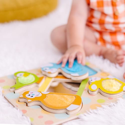 Melissa & Doug First Play Peek-a-Boo Pets Wooden Touch and Feel Puzzle with Mirror Mirror Toy for Babies and Toddlers, Sensory Toy Puzzle - Image 8