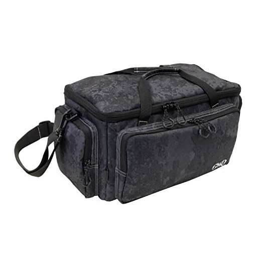 Allen Company Girls with Guns Midnight Range Bag, Pistol Rug Included, Removable Shoulder Strap, 686 CU in / 11.2 L, Black/Shade Blackout Camo