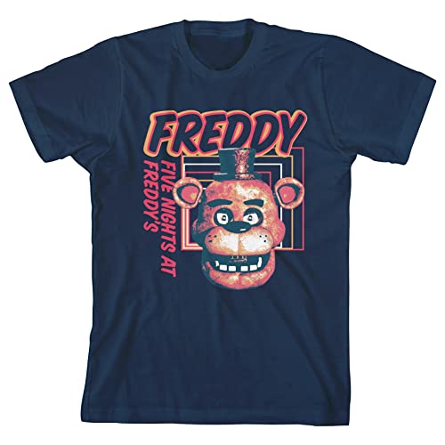 Five Nights at Freddy's Freddy Head Boy's Navy Blue T-Shirt