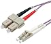 Produktbild ROLINE LC/SC LWL Netzwerkkabel | Glasfaser Kabel | OM4 Duplex Patchkabel in violett | 0,5 m