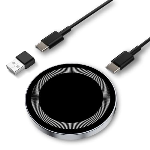 Magnetic Wireless Charger Fast Apple Mog-Safe Charger for iPhone 17 Pro Max/17 Pro/17 Air/17/16/15/14/13/12 Series AirPads 4/3/2 Magnet Charging Pad Mag Safe Charger with Dual Charging Ports