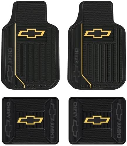 U.A.A. INC. Chevy Chevrolet Gold Bowtie Logo Elite Series Front & Rear Car Truck SUV Seat