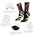 XZDZDX SinisterShadows Polyester Mid-Calf Socks White for Unisex - Skin-Friendly Elastic Fashion Crew Socks