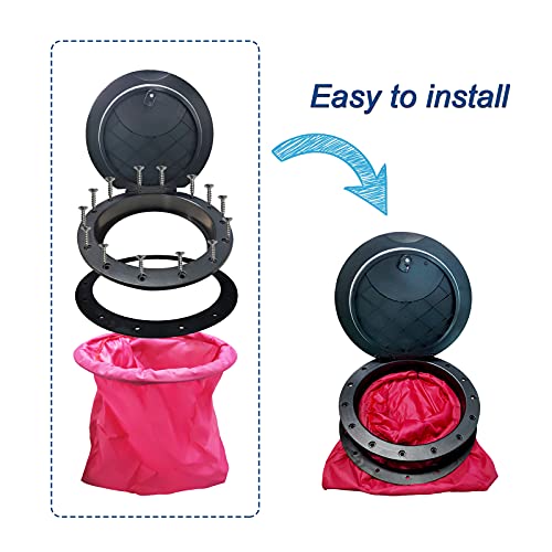 9" Deck Plate Hatch Cover Kit, Marine Hatch Cover With Storage Bag For Kayak Boat Fishing Rigging Cano Accessories, 1 Set #TOP3