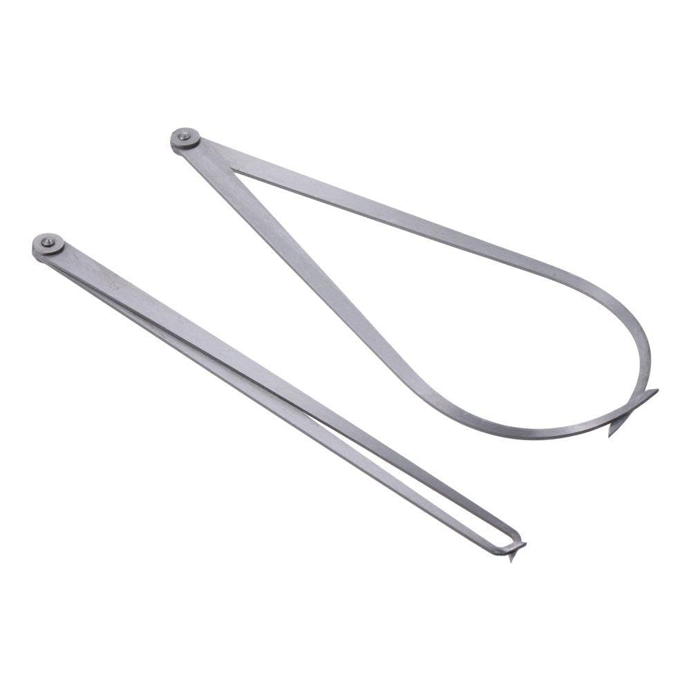 Inside Outside Caliper Stainless Steel Corrosion-Resistant Silver Measuring Tool High Hardness Stainless Steel Firm Friction Joint Sculpture