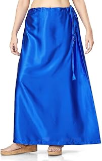 Women's Satin Petticoat Saree Underskirt Sari Underwear Free Size Adjustable