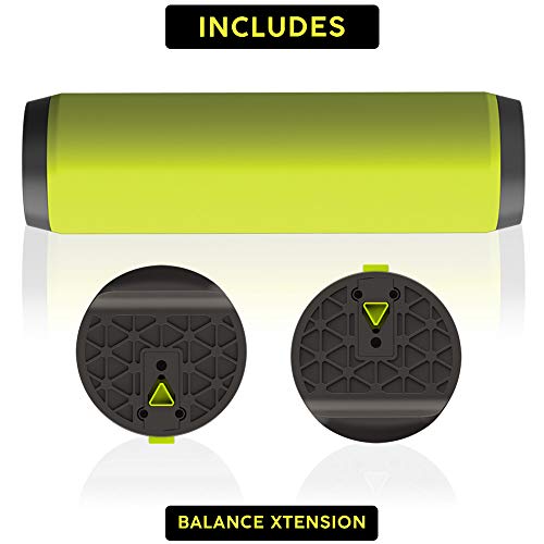 Morfboard Balance Xtension, Roller Board Extension For Exercise, Athletic Training And Board Sports, Includes 2 End Block Extensions And 1 Roller, Deck Sold Separately, Volt (Black-Chartreuse) #TOP1