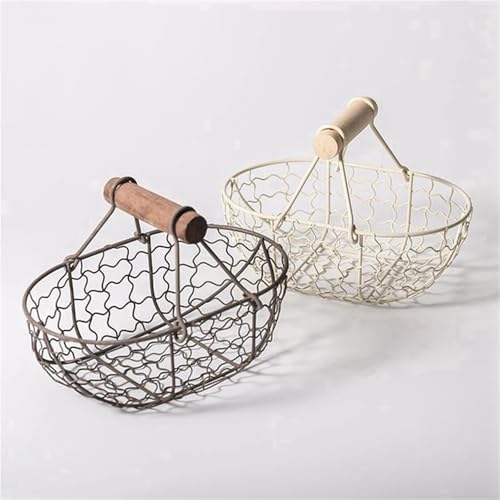 Kitchen Fruit Basket Multi-Size Creative Storage Basket Retro Old Storage Holder Large - Image 7