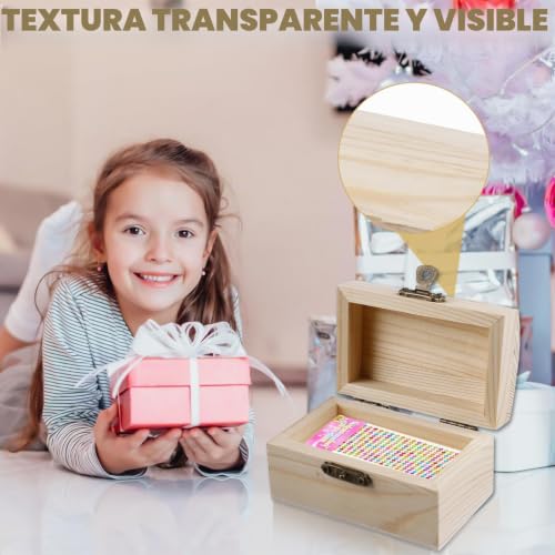 Cofre del tesoro para regalos especiales y presentación de recuerdos en bodas o bautizos 6