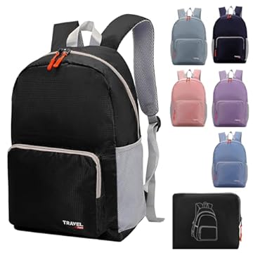 Zaino pieghevole leggero da 20-35 l, zaino per studenti, zaino piccolo resistente all'acqua, durevole, ripiegabile, per donne e uomini, per campeggio, viaggi, passeggiate, escursionismo, ciclismo,