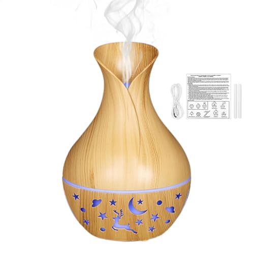 Difusor de aroma de aceite, humidificador de fragancia con iluminación LED de colores, difusores de niebla de aromaterapia de 200 ml, decoración del ambiente del hogar para dormitorio, sala de estar,