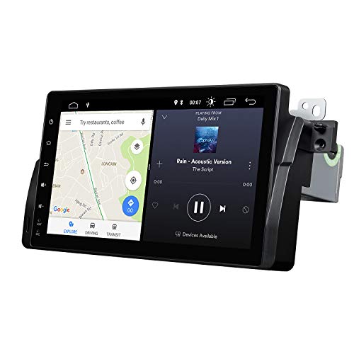 Black Friday - 40% OFF 2022 Android 10.0 Single Din Car Stereo, Eonon Quad Core Car Radio with IPS Display/GPS, Compatible with BMW 3 Series 1999-2004(E46), Built-in Apple CarPlay, Support Android Auto-9 Inch-GA9450B