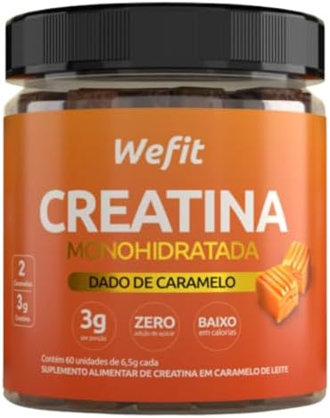 Creatina De Caramelo Pote Com 60 Unidades Wefit